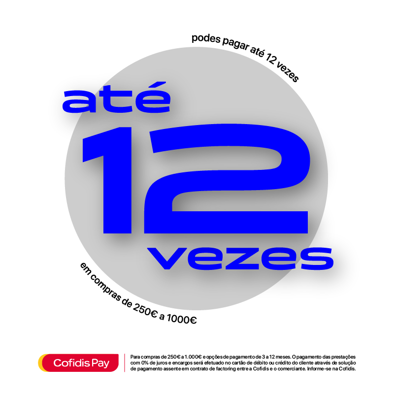 Paga até 12 vezes sem juros com a Cofidis